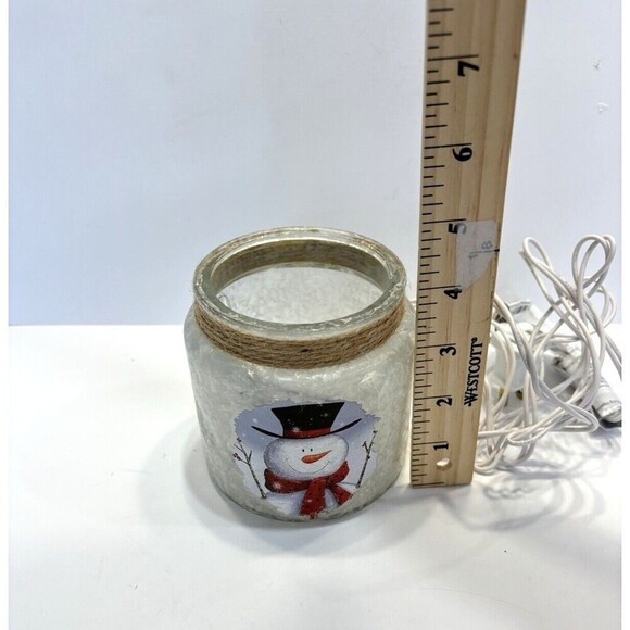 Stony Creek Decorative Lighted Glass Snowman Lamp Christmas Decor Tabletop - Picture 10 of 12